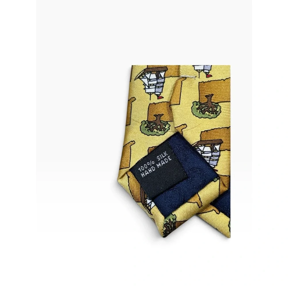 100% Silk Tie State Of Connecticut Ships  Trees Rivetz of Boston - NEW Old Stock